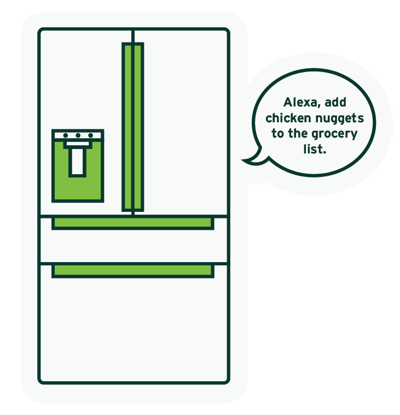 Smart Fridge "Add Chicken Nuggets"