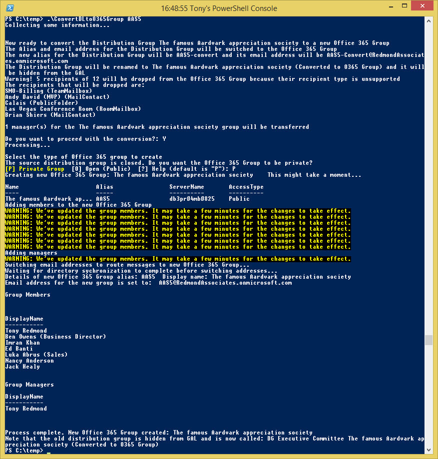 powershell console